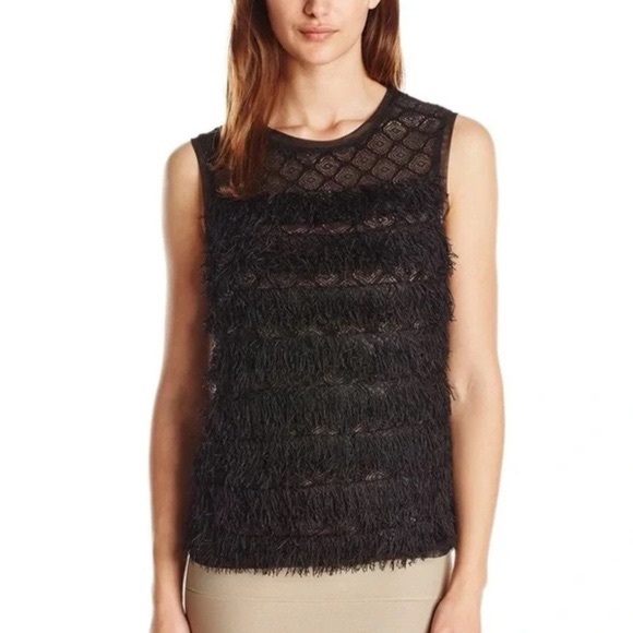 BCBG MAX AZRIA | Auden Fringe Top Sz S - Picture 2 of 5